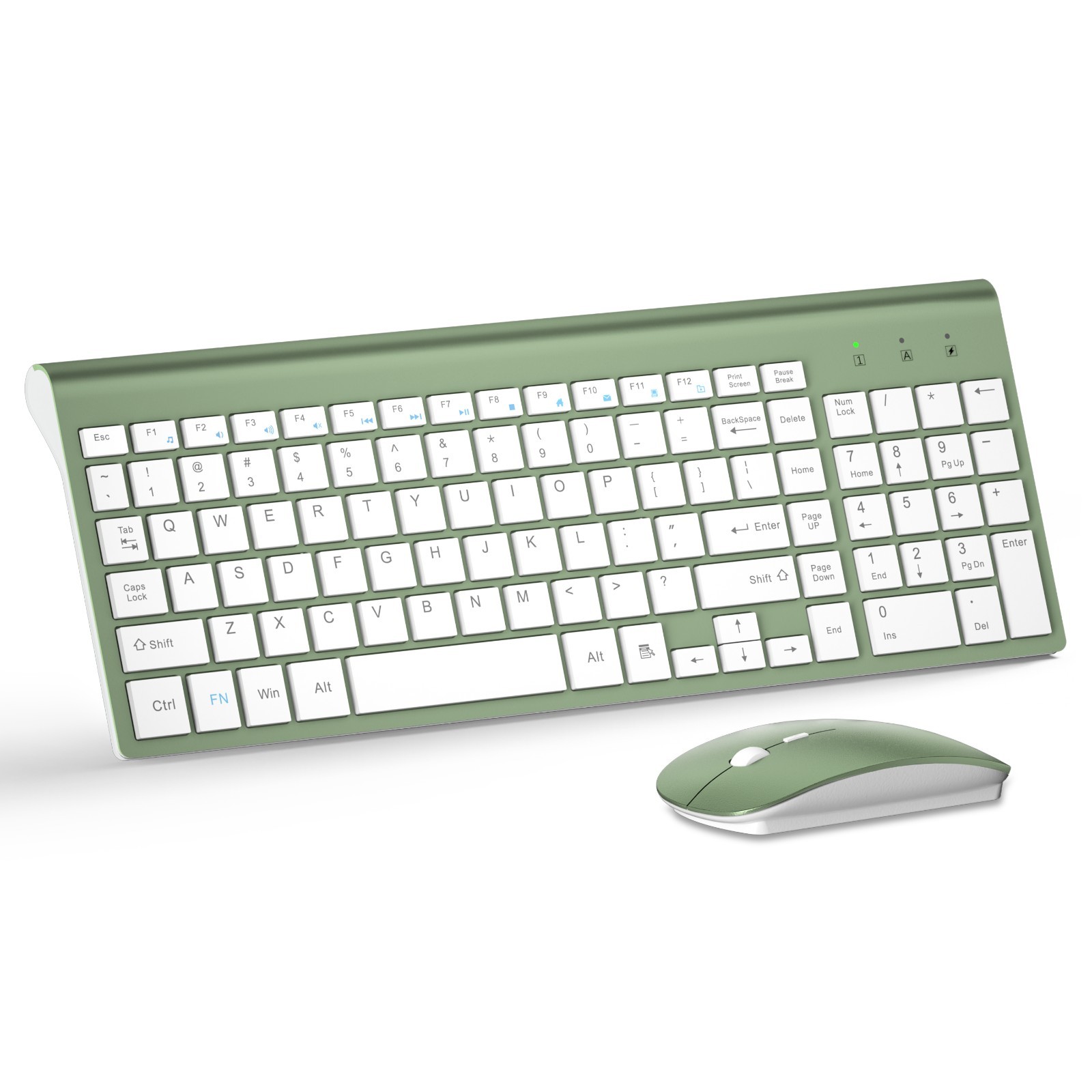 Ultra Slim Wireless Keyboard and Mouse Combo, Silent Compact
