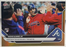 Nacho Alvarez Jr. 2025 Topps Now 1st Two MLB HR RC #736 Braves Gold Foil #d 4/50