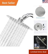 Luxury 6-Inch Stainless Steel Rain Shower Head - High Flow  Rust-Proof Finish