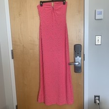 Fashion Nova Hot Pink Terry Beach Front Maxi Dress Sleeveless Medium New