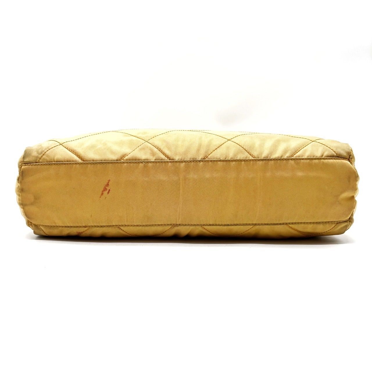 PRADA Yellow Nylon Leather Triangular Shoulder Ba… - image 5