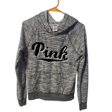 PINK Victoria's Secret Gray Heather Hoodie Pullover Sweatshirt Womens XS