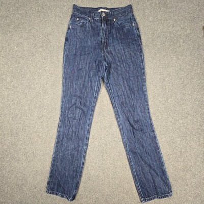Levis Jeans womens 26 blue Demin 70s high slim straight BIG E wellthread Size 26