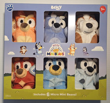Build-A-Bear Bluey Micro Mini Beans Plush Socks Rusty Bingo Winton Muffin NEW 