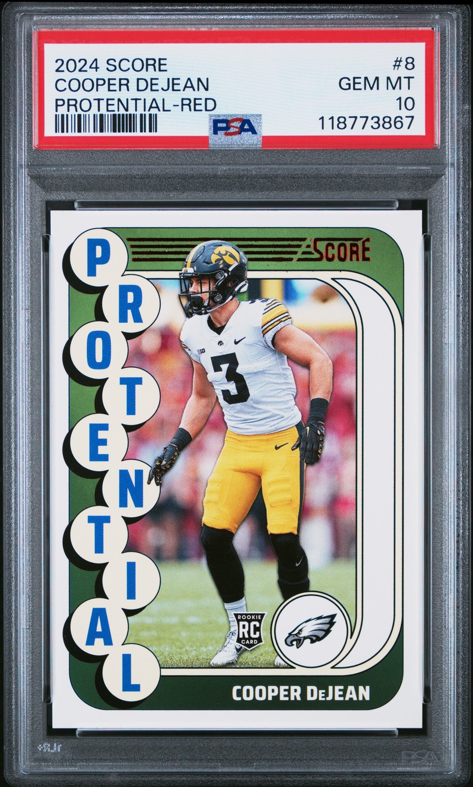 Cooper DeJean Panini Score Protential #8 Red