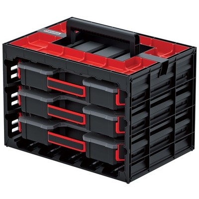 Kistenberg Organizer TAGERCASE 40 mit 3 Organizer KTC40306S Kleinteilemagazin