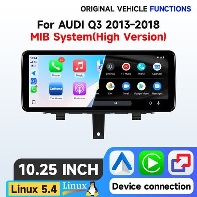 0.25''Touch Screen For Audi Q3 2013-2018 MIB HIGH 1 CarPlay linux5.4 system BT5.0