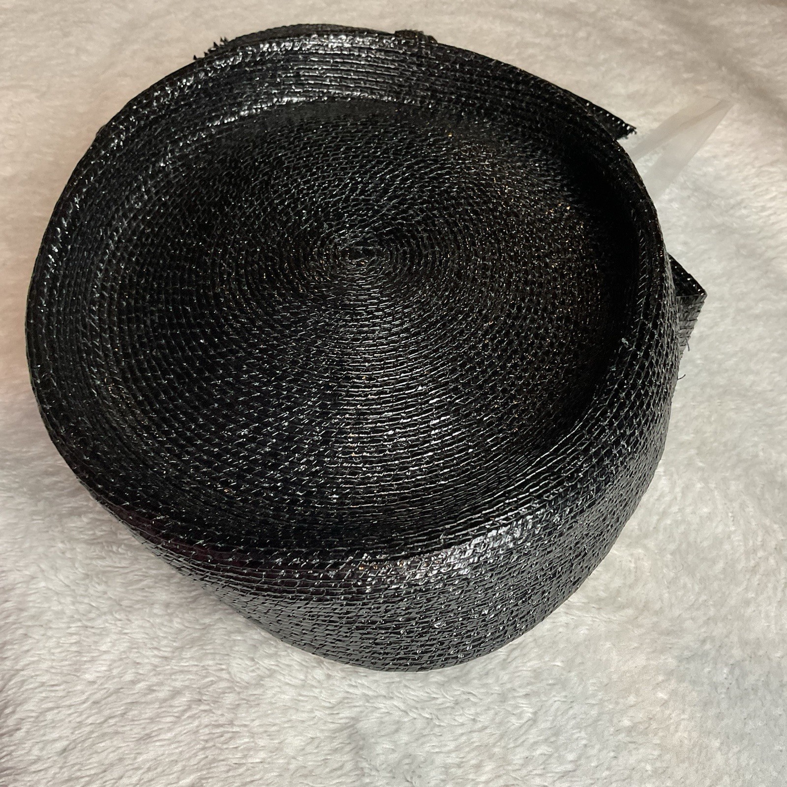 Vintage Rochelle Originals Black Straw Boater Hat… - image 3