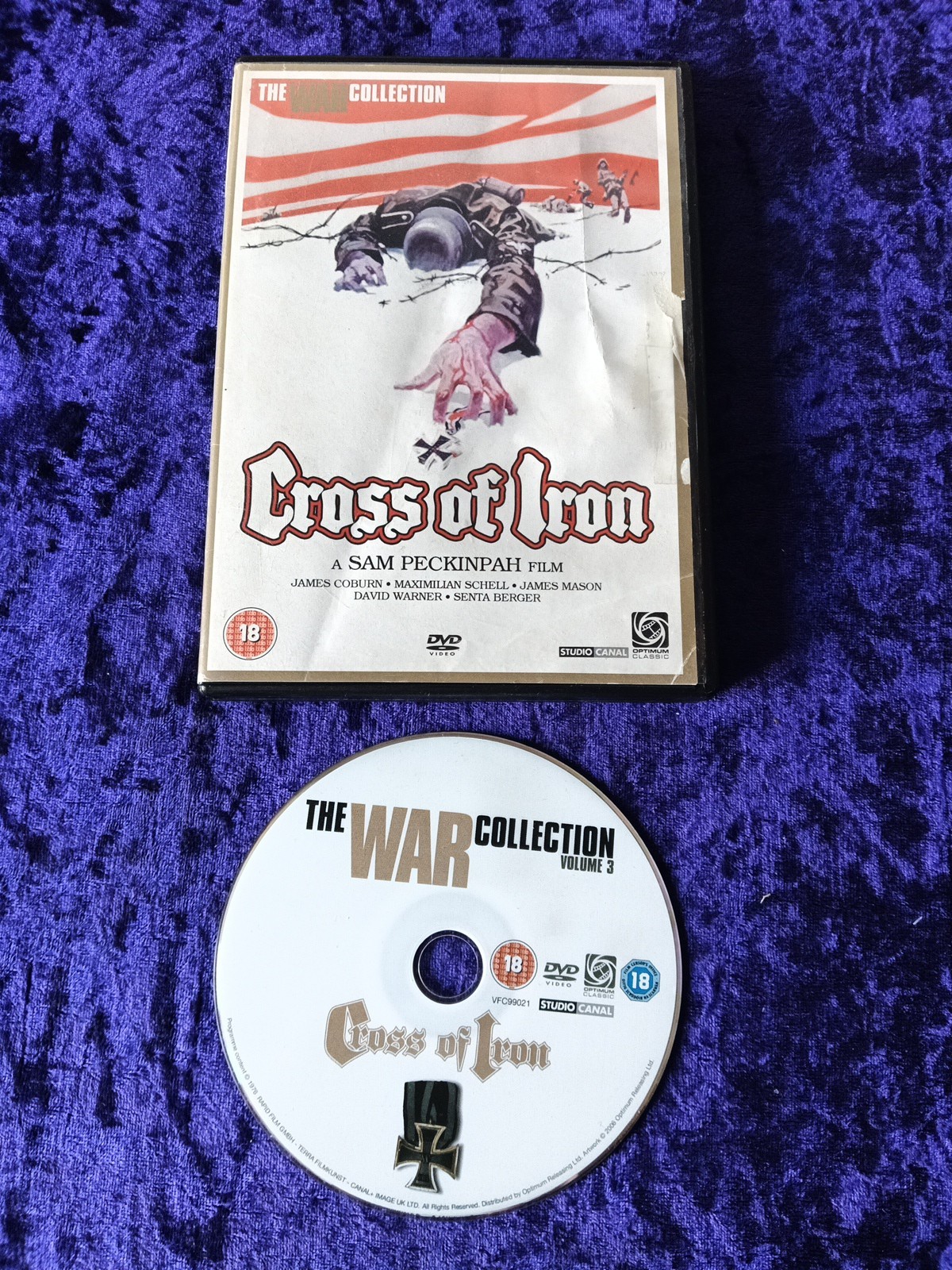 DVD CROSS OF IRON SAM PECKINPAH JAMES COBURN JAMES MASON MAXIMILIAN SCHELL UK R2