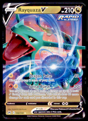 Pokemon Rayquaza V - 100/159 / Ultra Rare - Crown Zenith