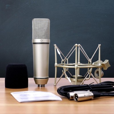 Melon Audio MA-87 Studio Condenser Microphone, 26mm Gold Large