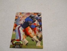 DEREK BROWN ROOKIE CARD NEW YORK GIANTS 1992 TOPPS STADIUM CLUB. rookie card picture
