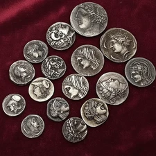 16-Piece Collection of Ancient Greek & Hellenistic Silver Coins