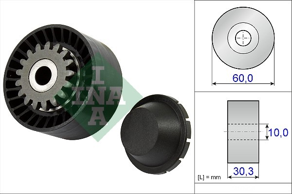 1X INA 531 0811 10 Spannrolle Keilrippenriemen FüR Renault-image