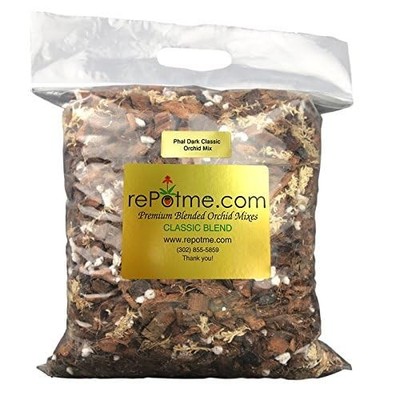 Orchid Potting Mix, Phalaenopsis Dark Classic Orchid Mix (Mini Bag) - Hand Bl...