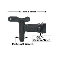 LOW PRICE Water Butt Tap For Barrel Plastic Adaptor Beer Rain Brew 3/4" UK