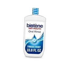 biotène Oral Rinse Mouthwash for Dry Mouth, 33.8 Fl Oz (Pack of 1) Fresh Mint