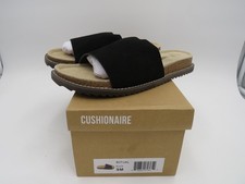 CUSHIONAIRE Ritual Women s Sandal Suede Slip-On with Cork Footbed Black Size 9