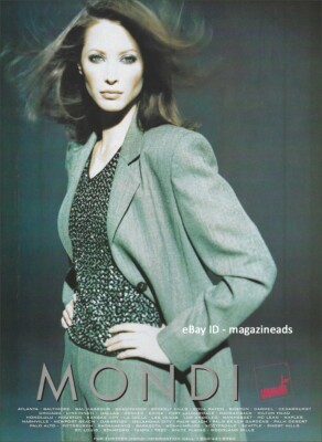 vintage MONDI 1-Page PRINT AD 1998 CHRISTY TURLINGTON beautiful woman face eyes