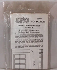 DPM Modular Building System - #301-91 - Planning Sheet - HO Scale - NIB