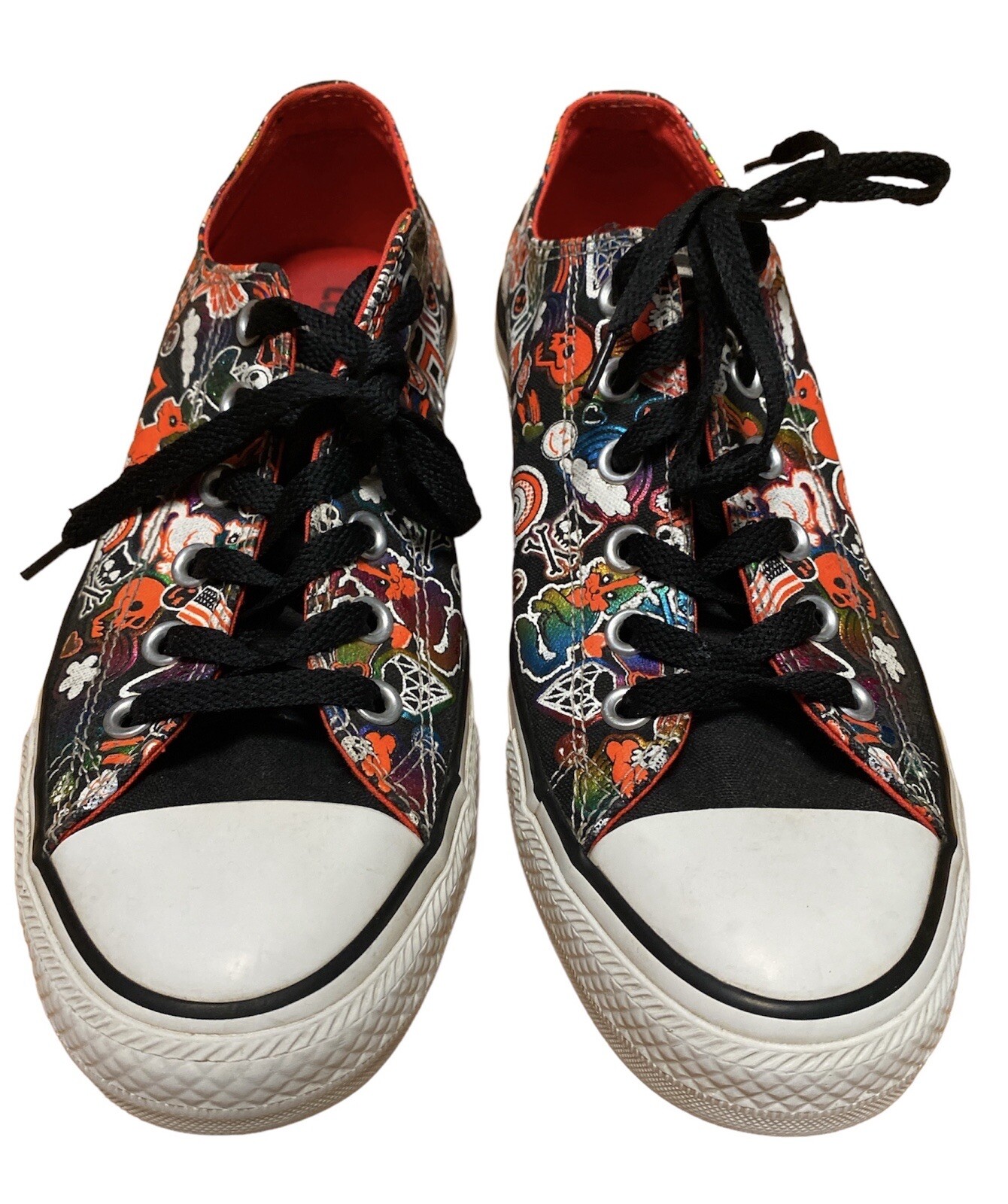 Converse Chuck Taylor nero al neon My Little Pony con teschio MLP donna 10 (A)