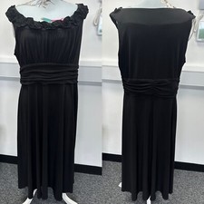 Nightingales Black Stretch Sleeveless Dress Size Size 20 Evening Occasion