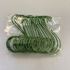Spiral Wire Ornament Hooks 2" Christmas Tree 40 Hangers Green Color Holiday