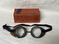Vintage Willson Safety Cup Goggles RR51 Original Box Shade Clear Steampunk