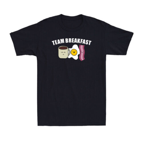 Team Breakfast Coffee Eggs And Bacon Funny Cooking Gift Novelty Men's T-Shirt - Afbeelding 1 van 9