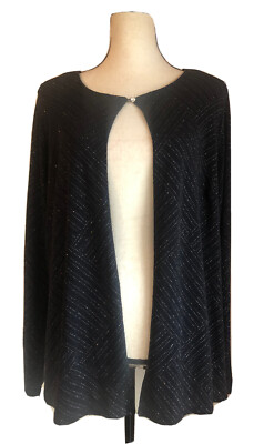 Studio 1940 Embellished One Button Party Jacket Cardigan S-18/20W Nylon Spandex