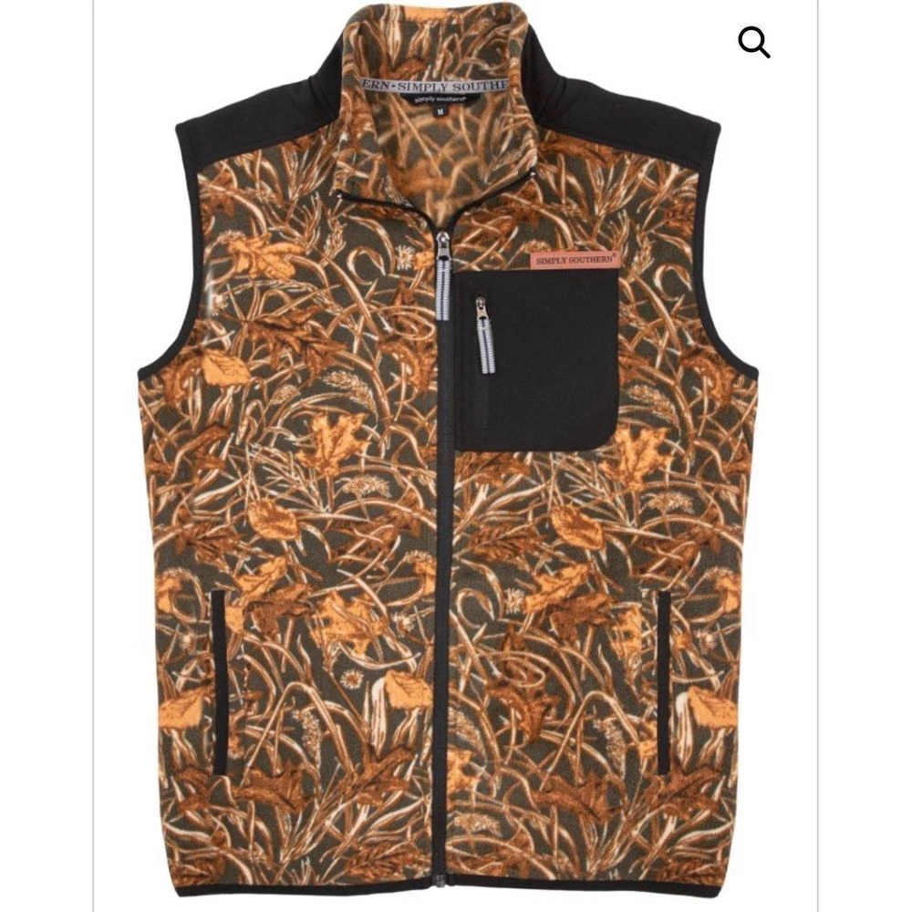 NWT Sz XXL Simply Southern Fleece Camo Vest - product detail image 1