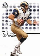 2002 SP Authentic #4 Kurt Warner St. Louis Rams HOF