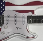 BILL CLINTON SIGNED CUSTOM USA FLAG ELECTRIC GUITAR 42ND PRESIDENT JSA LOA — photo 2
