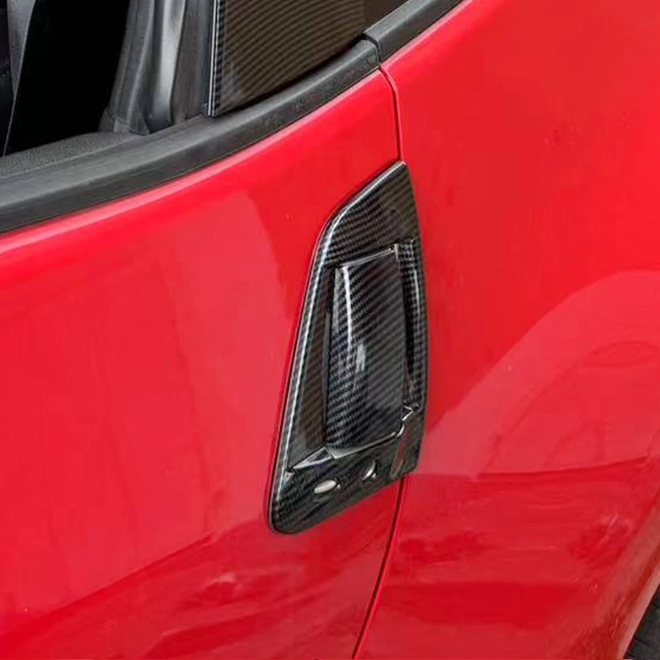 Cubierta de moldura de manija de tazón de puerta exterior estilo fibra de carbono apta para Nissan 370Z Foto 2 de 4