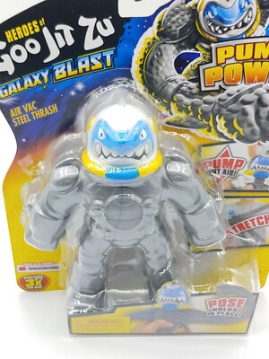 Heroes of Goo Jit Zu Galaxy Blast Pump Power Air Vac Steel Thrash Action Figure 