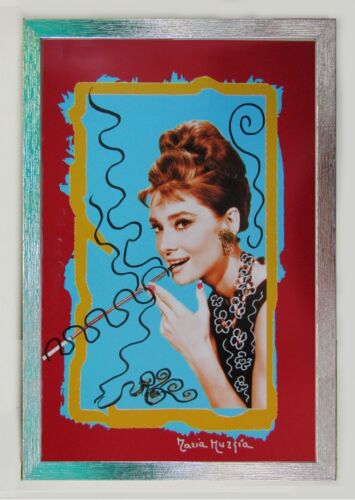 MARIA MURGIA "Audrey Hepburn" - Fotografia dipinta cm 45x30 - Foto 1 di 7