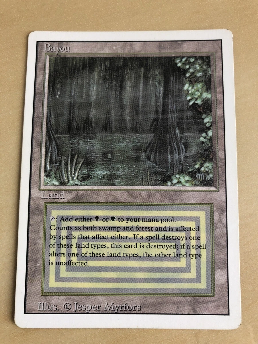 Bayou Dual Land - Revised - Magic the Gathering - good condition