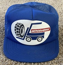 Vintage 1980’s BERGOUGNAN Forklift Mesh Trucker Hat, Snapback, Made In USA