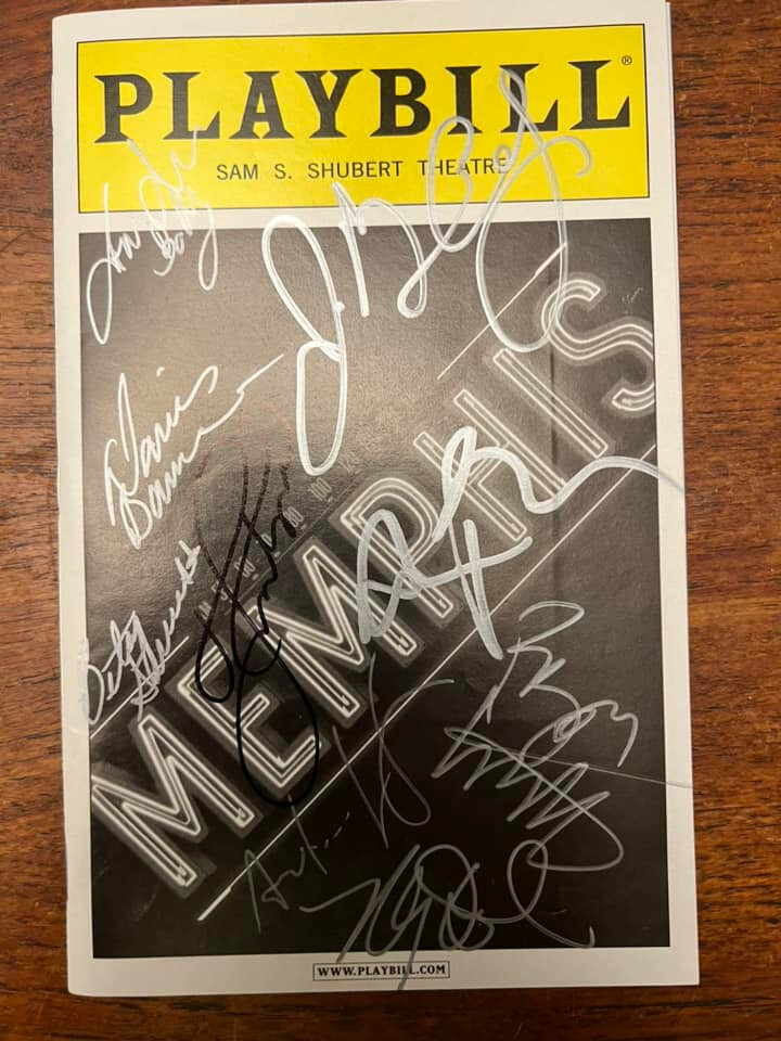 Memphis Broadway musical signed playbill Adam Pascal Montego