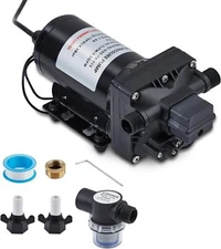 115V On Demand Water Pressure Booster Pump 5.5 GPM 55 PSI RV Marine Yacht Garden