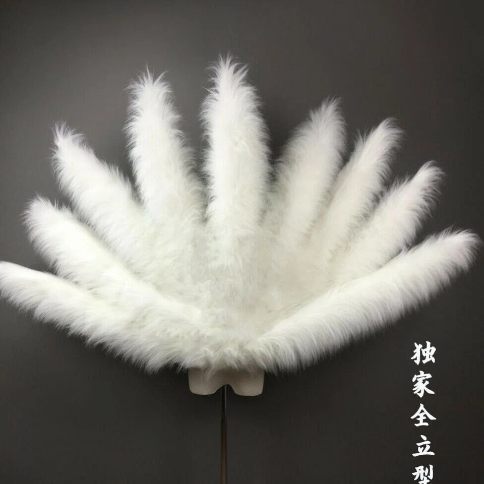 Ahri La Nueve Colas Cola de Zorro Forma Arbitraria Halloween Juegos con disfraces Colas de Zorro utilería  Foto 3 de 4