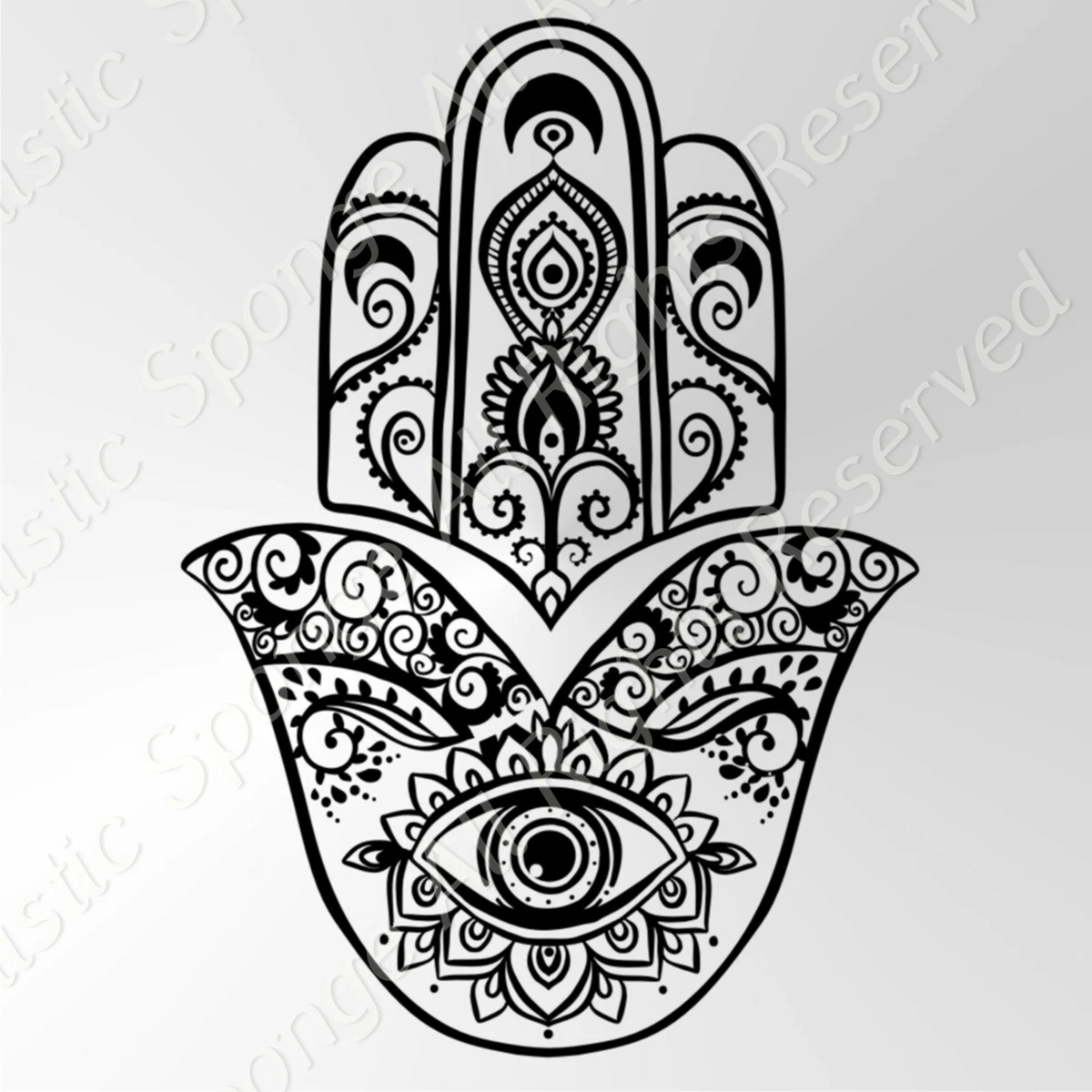 Hamsa Hand Henna Tattoo