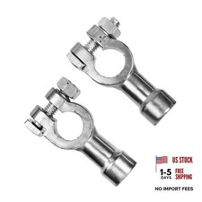 2 Pcs Car Battery Terminal Connectors Heavy Duty Top Post To Side Post