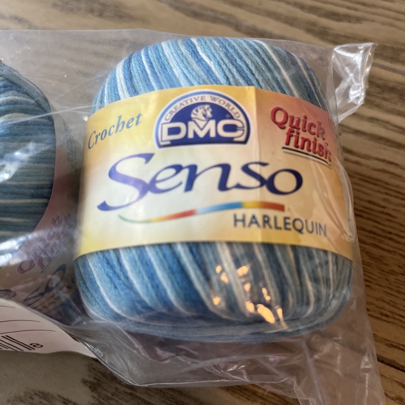 DMC Senso 3-BALL HARLEQUIN Blue Quick Finish COTTON/ACRYLIC Yarn