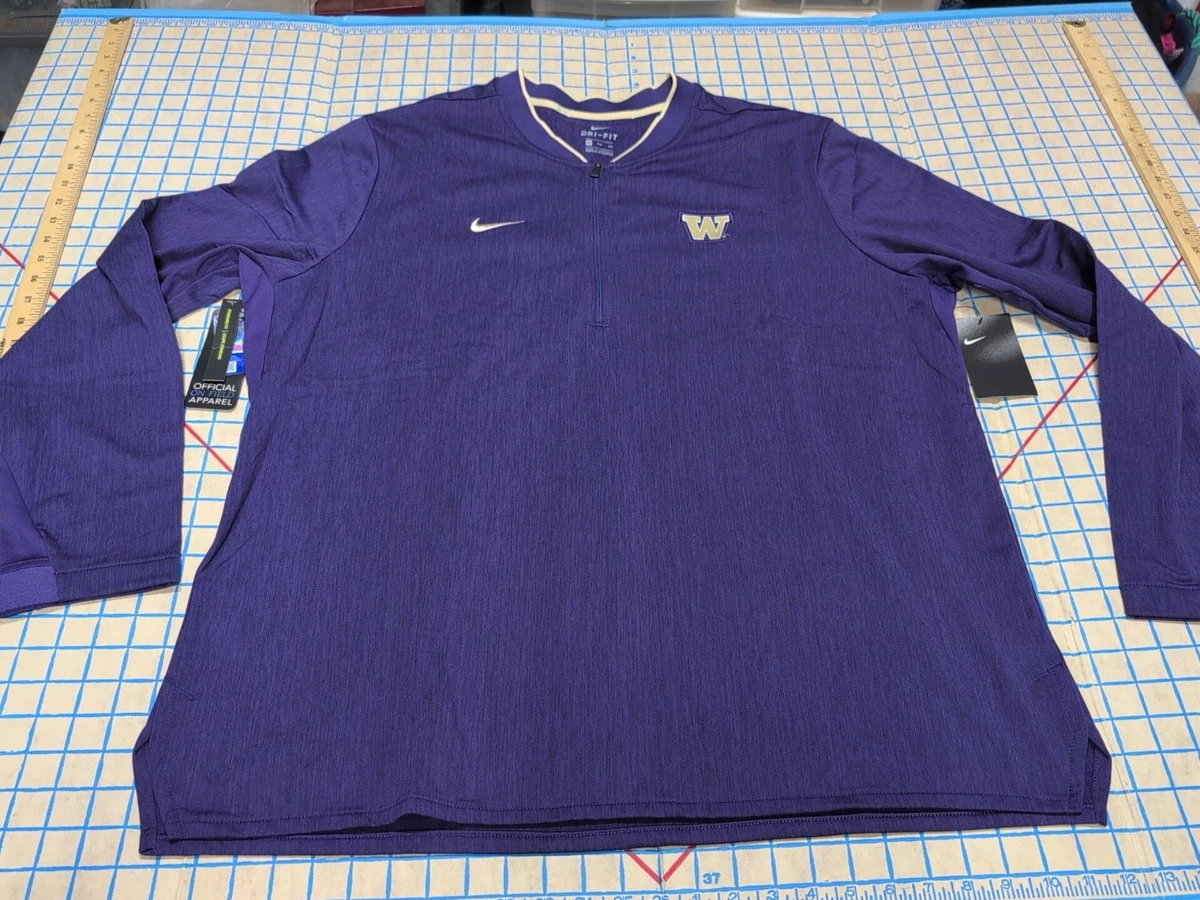 NWT Washington Huskies Nike 1/4 Zip Coaches Sideline Sweatshirt