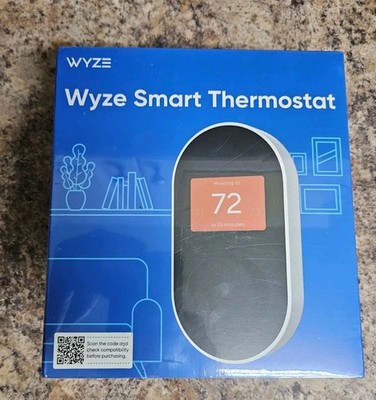 Wyze Smart Thermostat WTHERM WiFi Programmable Alexa Google Black New Sealed