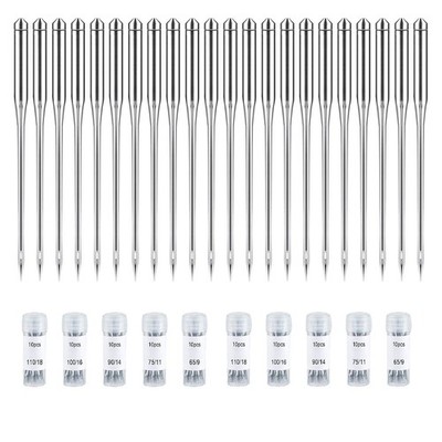 100 Stück Nähmaschinennadeln normale Spitze Nadel für Singer, sortiert 2559