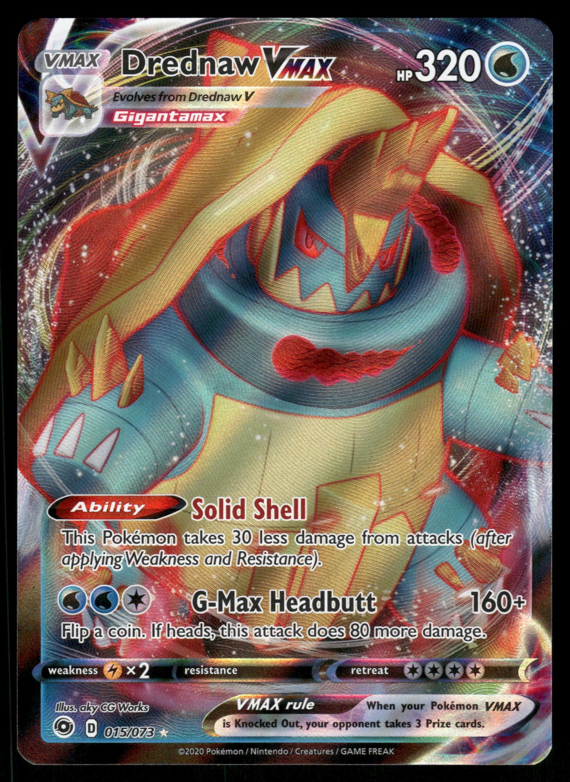 Drednaw VMAX 15/73 – Champion's Path Ultra Rare NM