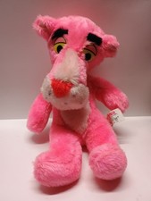 Pink Panther Mighty Star Plush Stuffed Animal Toy 11 Inch Vtg 1980 musical