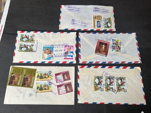 LOT x5 NICARAGUA PFADFINDER BRIEFMARKEN UMSCHLÄGE EXPRESS SONDERLIEFERUNG - GUATEMALA!